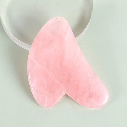 Natural Facial Massager Face Roller Gua Sha Scraper Double Heads Jade Stone Roller Skin Care Rose Quartz Massage for Face Body