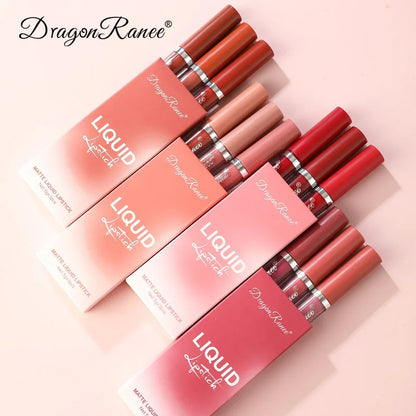 3 PCS Liquid Lipsticks Set Long Lasting Make Up For Women Korean Beauty Cosmetics Matte Lipsticks Waterproof Long lasting