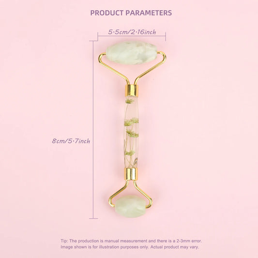 1pc Jade Roller Facial Tool Natural Jade Face Roller Massager Tool Body Mini Portable Skin Care Body Massage Relaxing Tool