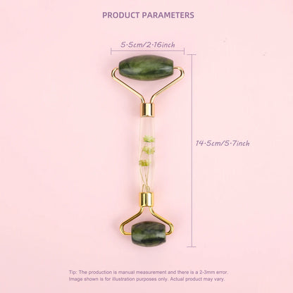 1pc Jade Roller Facial Tool Natural Jade Face Roller Massager Tool Body Mini Portable Skin Care Body Massage Relaxing Tool
