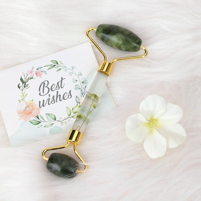 1pc Jade Roller Facial Tool Natural Jade Face Roller Massager Tool Body Mini Portable Skin Care Body Massage Relaxing Tool