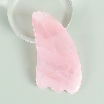 Natural Facial Massager Face Roller Gua Sha Scraper Double Heads Jade Stone Roller Skin Care Rose Quartz Massage for Face Body