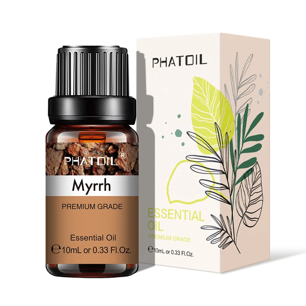 PHATOIL Natural Plant Essential Oil 10ml Eucalyptus Lavender Bergamot Vanilla Peppermint 1PCS Aroma Essential Oils For Diffuser