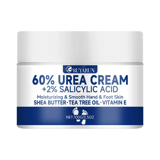 SUYARUN 60% Urea Foot Cream for Cracked Heels & Dry Skin - Intensive Moisturizing Treatment, Callus Remover, Diabetic Foot Care.