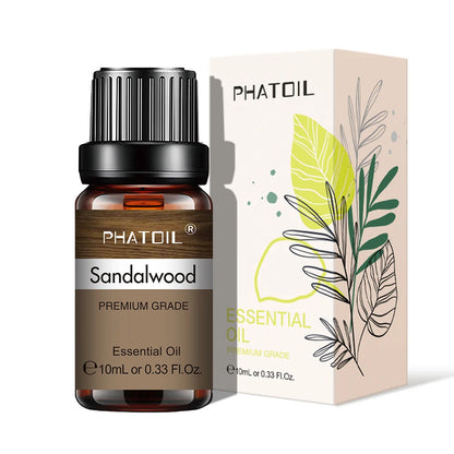 PHATOIL Natural Plant Essential Oil 10ml Eucalyptus Lavender Bergamot Vanilla Peppermint 1PCS Aroma Essential Oils For Diffuser