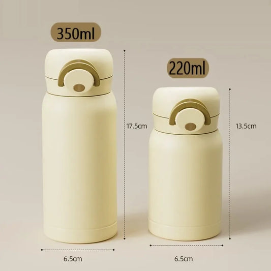 Mini Thermos Cup 220ml/350ml Pocket Cup Stainless Steel Thermal Coffee Mug Vacuum Flask Insulated Hot Water Bottle Kids Gift