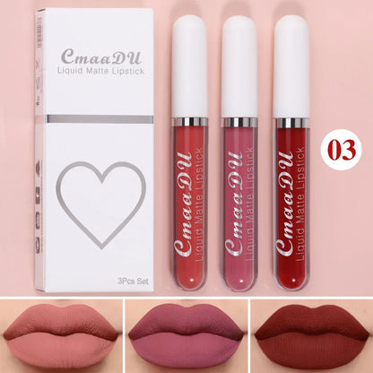 Women's Sexy Long-Lasting Velvet Matte Lip Gloss - Waterproof Nonstick Red Liquid Lipstick for Beauty Makeup