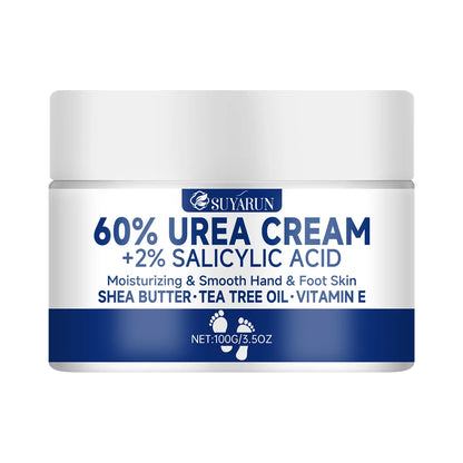 SUYARUN 60% Urea Foot Cream for Cracked Heels & Dry Skin - Intensive Moisturizing Treatment, Callus Remover, Diabetic Foot Care.