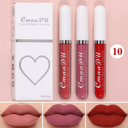 Women's Sexy Long-Lasting Velvet Matte Lip Gloss - Waterproof Nonstick Red Liquid Lipstick for Beauty Makeup