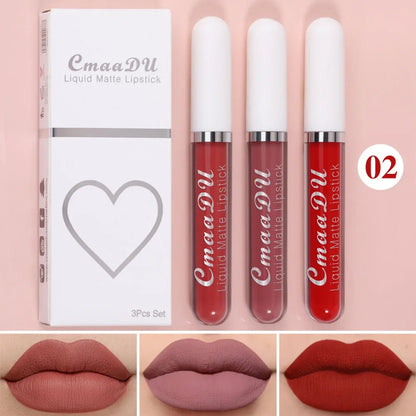 Women's Sexy Long-Lasting Velvet Matte Lip Gloss - Waterproof Nonstick Red Liquid Lipstick for Beauty Makeup