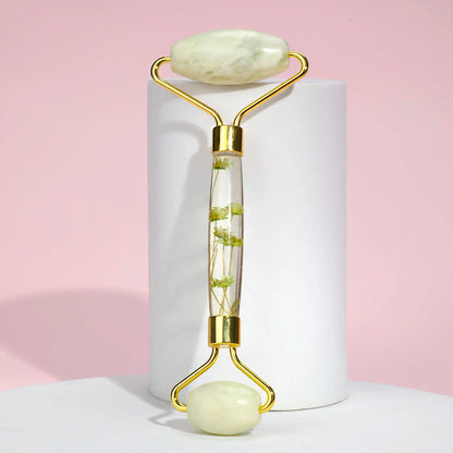 1pc Jade Roller Facial Tool Natural Jade Face Roller Massager Tool Body Mini Portable Skin Care Body Massage Relaxing Tool