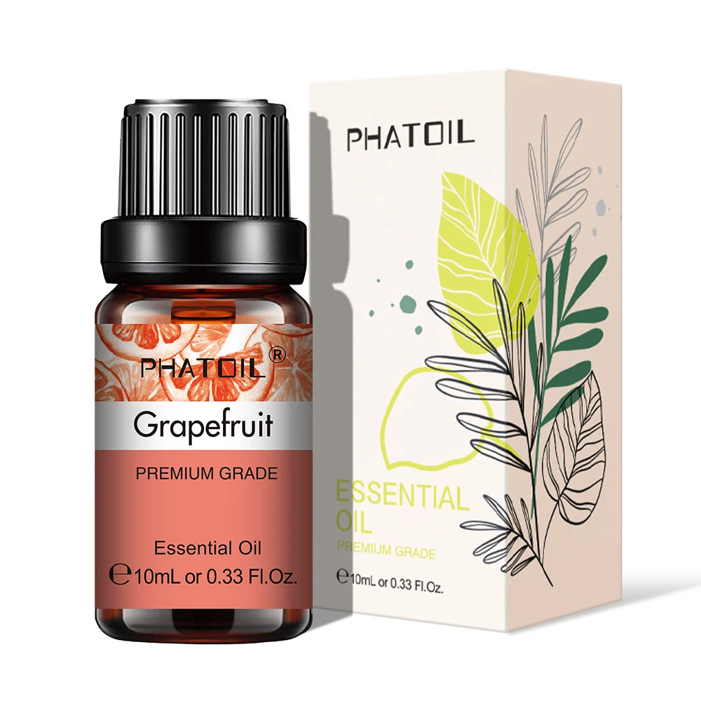PHATOIL Natural Plant Essential Oil 10ml Eucalyptus Lavender Bergamot Vanilla Peppermint 1PCS Aroma Essential Oils For Diffuser