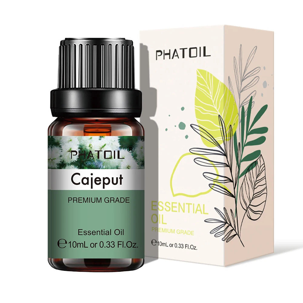 PHATOIL Natural Plant Essential Oil 10ml Eucalyptus Lavender Bergamot Vanilla Peppermint 1PCS Aroma Essential Oils For Diffuser